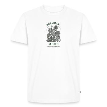 Minimalist Monstera Plant Arch Graphic Design - Men's Premium Organic T-Shirt - white - Front - Nico (187cm)