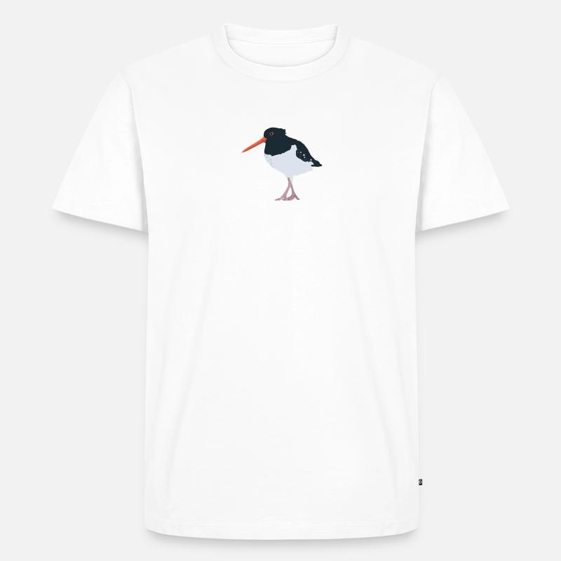 Austernfischer illustriert - Männer Premium Bio T-Shirt - Weiß