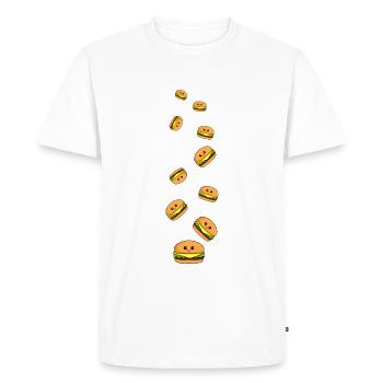 Burger Comic - T-shirt Premium bio Homme - blanc - Devant - Nico (187cm)