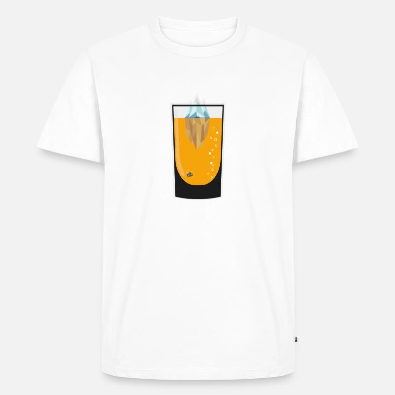 Brause auf Eis mit U-Boot - Männer Premium Bio T-Shirt - Weiß