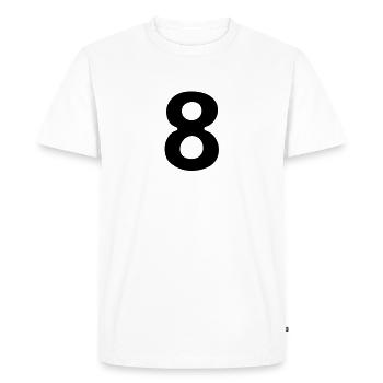 Comic Numéro 8 Huit - T-shirt Premium bio Homme - blanc - Devant - Nico (187cm)