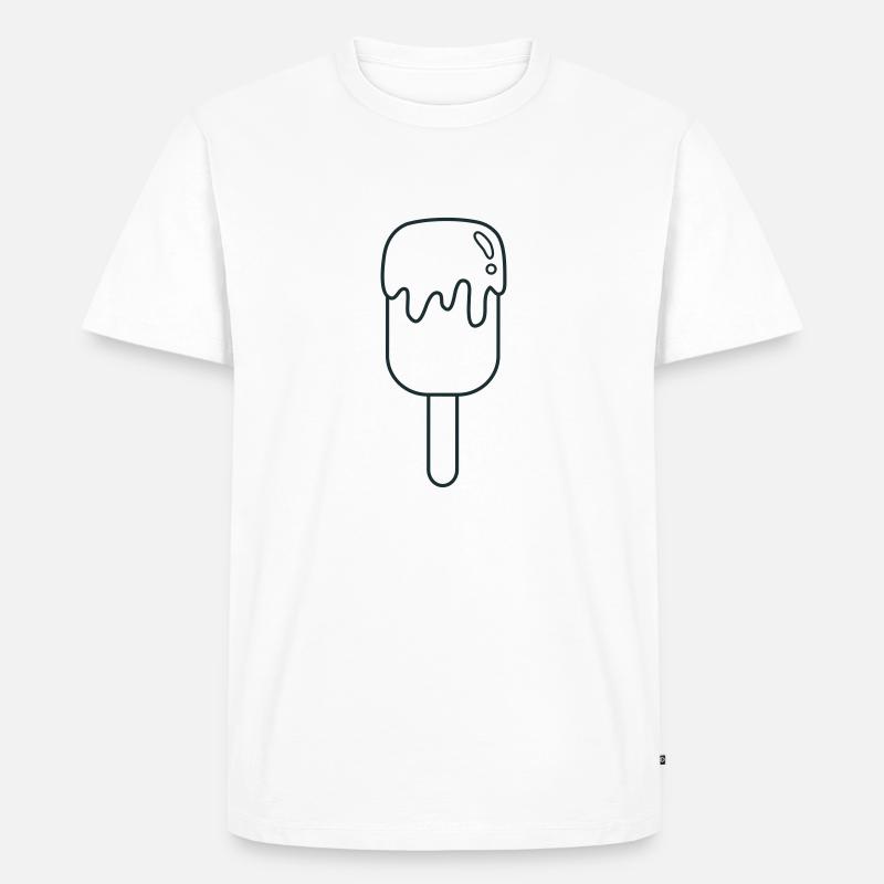 Tropfiges Eis - Männer Premium Bio T-Shirt - Weiß