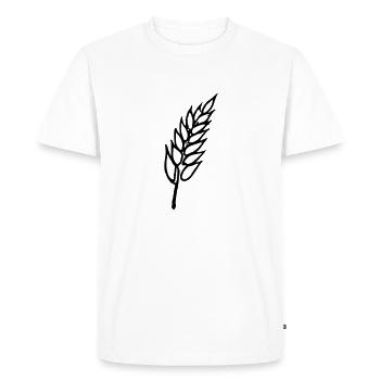 Wheat Illustration Bread Baker Gift Idea - Men's Premium Organic T-Shirt - white - Front - Nico (187cm)