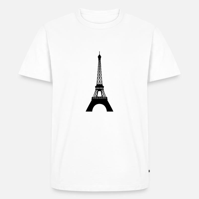 Eiffelturm - Männer Premium Bio T-Shirt - Weiß