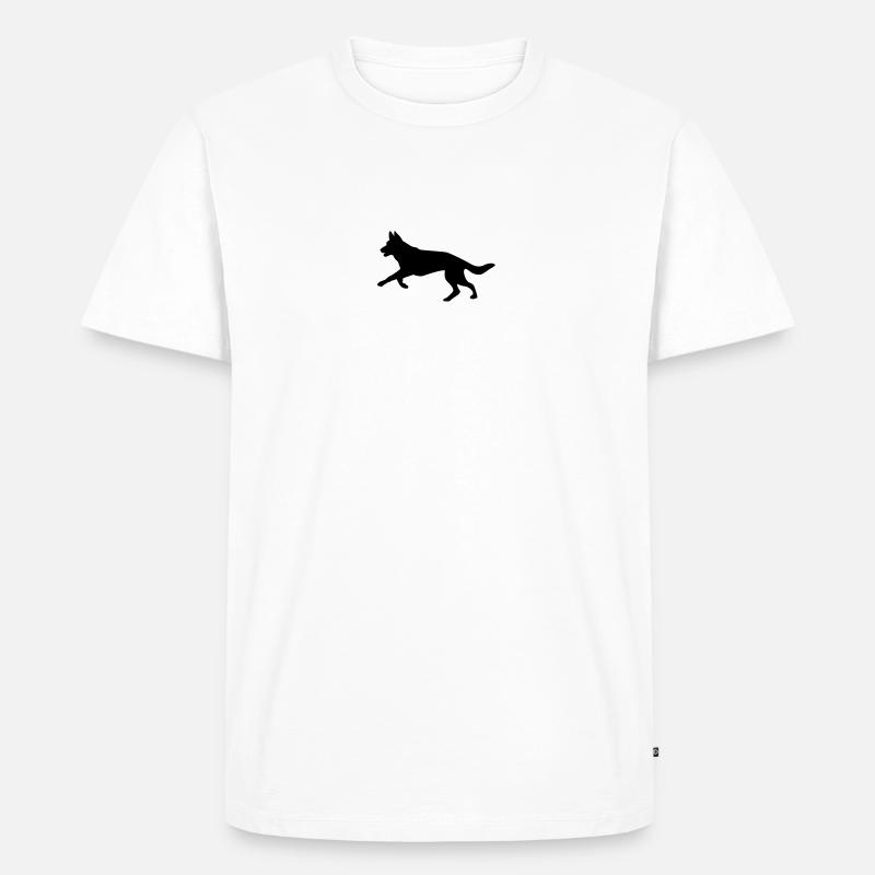 Deutscher Schäferhund - Männer Premium Bio T-Shirt - Weiß