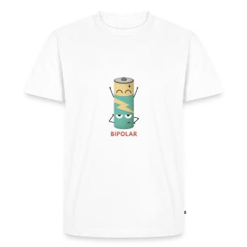 Batterie bipolaire - T-shirt Premium bio Homme - blanc - Devant - Nico (187cm)
