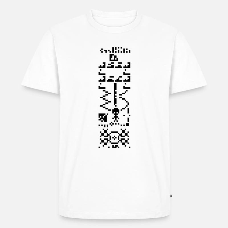 Arecibo Binary Message Answer Reply - Men's Premium Organic T-Shirt - white