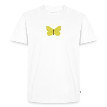 Papillons : Le papillon citron - T-shirt Premium bio Homme - blanc - Devant - Nico (187cm)