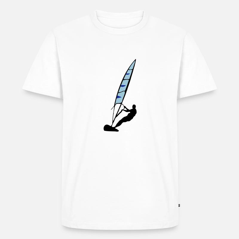 Windsurfing - Männer Premium Bio T-Shirt - Weiß