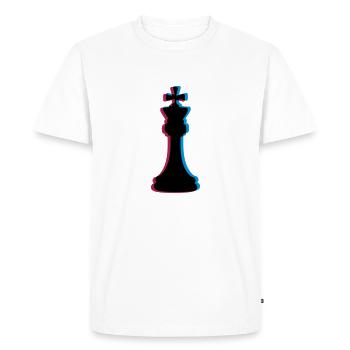 3D Effect Chess - Men's Premium Organic T-Shirt - white - Front - Nico (187cm)