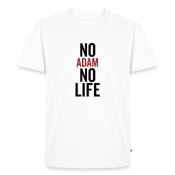 No Adam No Life - Men's Premium Organic T-Shirt - white - Front - Nico (187cm)