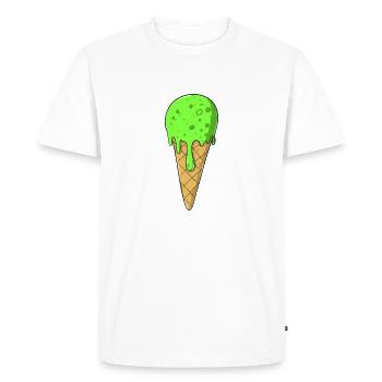Crème glacée | Glace verte Crème glacée | Glaces - T-shirt Premium bio Homme - blanc - Devant - Nico (187cm)