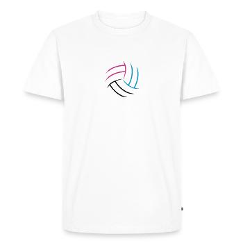 pattern woman woman girl girl jump serve silhouett - Men's Premium Organic T-Shirt - white - Front - Nico (187cm)
