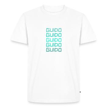 Guido - Men's Premium Organic T-Shirt - white - Front - Nico (187cm)