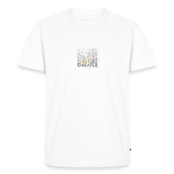 Energy in Every Sip – Coffee Fuel Mode On - Men's Premium Organic T-Shirt - white - Front - Nico (187cm)