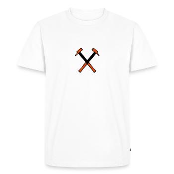 Hammer tools DIY cross 701 - Men's Premium Organic T-Shirt - white - Front - Nico (187cm)