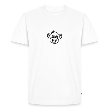 Amour drôle de singe - T-shirt Premium bio Homme - blanc - Devant - Nico (187cm)