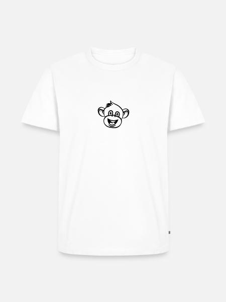 monkey funny love - Men's Premium Organic T-Shirt - white
