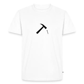 Hammer And Nail - T-shirt Premium bio Homme - blanc - Devant - Nico (187cm)
