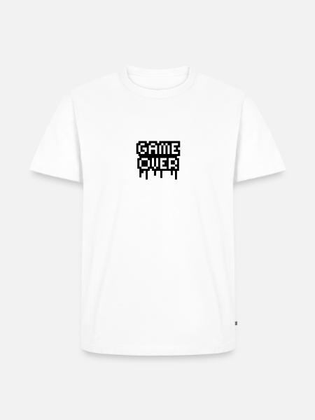 Game Over Stamp - Männer Premium Bio T-Shirt - Weiß