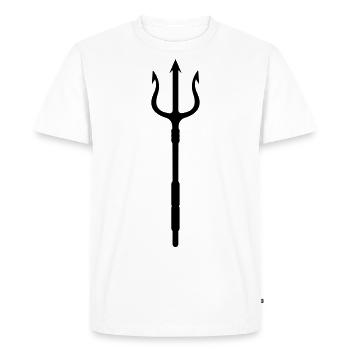 the trident - Men's Premium Organic T-Shirt - white - Front - Nico (187cm)