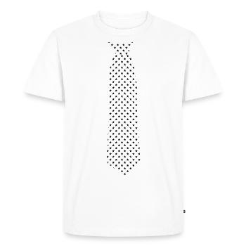 Tie Stars Star Pattern - Men's Premium Organic T-Shirt - white - Front - Nico (187cm)