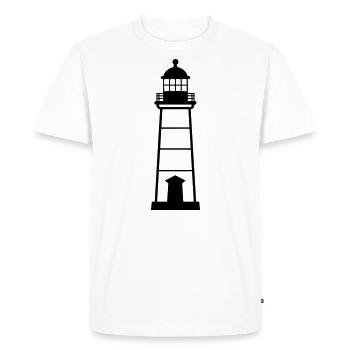 Lighthouse - Men's Premium Organic T-Shirt - white - Front - Nico (187cm)
