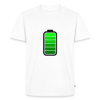 FULL BATTERY - Black - Men's Premium Organic T-Shirt - white - Front - Nico (187cm)