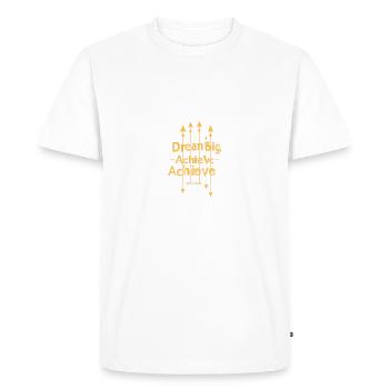 Dream Big Tee - T-shirt Premium bio Homme - blanc - Devant - Nico (187cm)