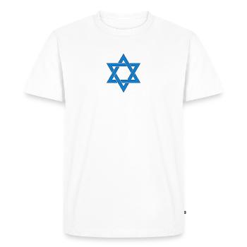 Israel Stern Davidstern Hexagramm Judentum Symbol - Männer Premium Bio T-Shirt - Weiß - Vorne - Nico (187cm)