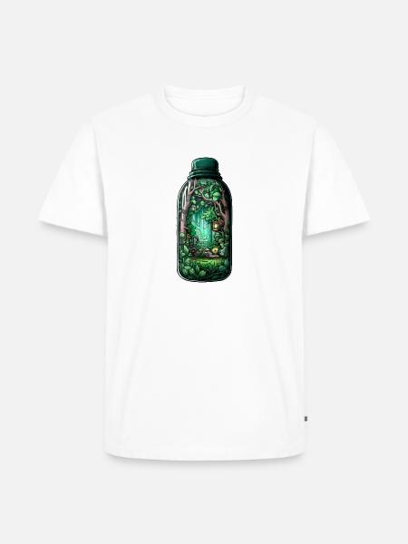 Jungle Bottle Drawing - Men's Premium Organic T-Shirt - white