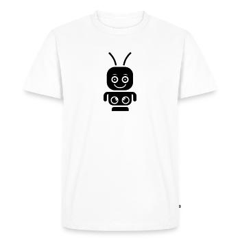robot - T-shirt Premium bio Homme - blanc - Devant - Nico (187cm)