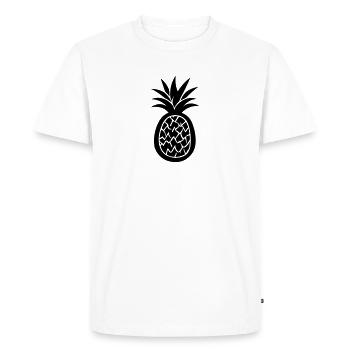 ananas - T-shirt Premium bio Homme - blanc - Devant - Nico (187cm)