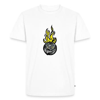 petanque face cartoon flame13 feroce - Men's Premium Organic T-Shirt - white - Front - Nico (187cm)