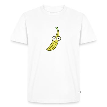 banane - T-shirt Premium bio Homme - blanc - Devant - Nico (187cm)