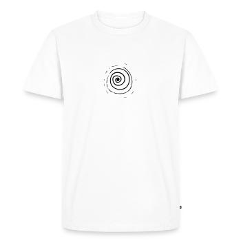 Spiral - Men's Premium Organic T-Shirt - white - Front - Nico (187cm)