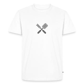 Chef - T-shirt Premium bio Homme - blanc - Devant - Nico (187cm)
