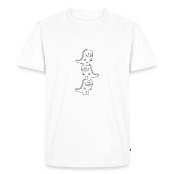 3 Dinos T-Rex Team Freunde - Men's Premium Organic T-Shirt - white - Front - Nico (187cm)