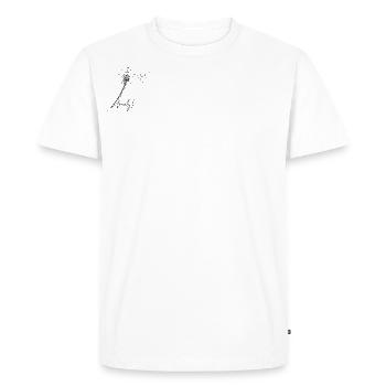 Pissenlit solitaire - T-shirt Premium bio Homme - blanc - Devant - Nico (187cm)