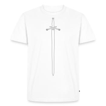 Claymore Chaos - T-shirt Premium bio Homme - blanc - Devant - Nico (187cm)
