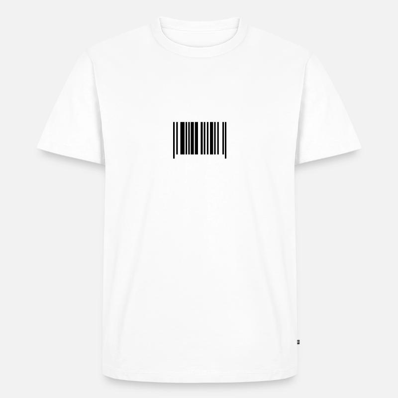 barcode - Männer Premium Bio T-Shirt - Weiß