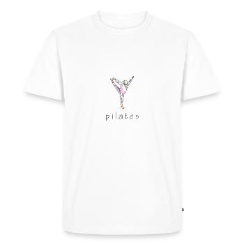 Pilates - T-shirt Premium bio Homme - blanc - Devant - Nico (187cm)