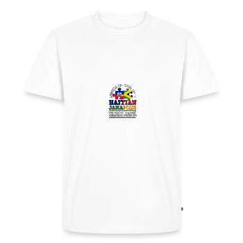Haiti Haitian Jamaica Combination I Gift - Men's Premium Organic T-Shirt - white - Front - Nico (187cm)