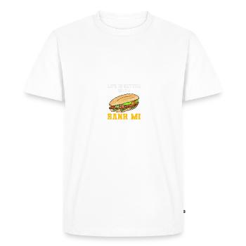 Asiatique vietnamien Banh Mi Pain I Cadeau - T-shirt Premium bio Homme - blanc - Devant - Nico (187cm)