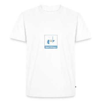 Guatemala drapeau guatémaltèque ADN I cadeau - T-shirt Premium bio Homme - blanc - Devant - Nico (187cm)