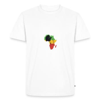 Ghana Ghanaian Flag Woman Princess I Gift - Men's Premium Organic T-Shirt - white - Front - Nico (187cm)