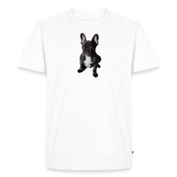 Race de chien Bouledogue français noir et blanc - T-shirt Premium bio Homme - blanc - Devant - Nico (187cm)