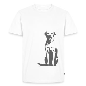 Labrador Retriever charbon de bois - T-shirt Premium bio Homme - blanc - Devant - Nico (187cm)