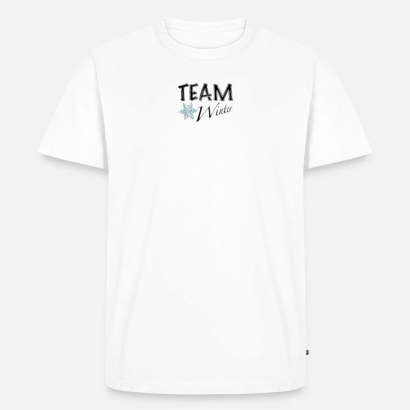 Team Winter einmalig einzigartig. - Männer Premium Bio T-Shirt - Weiß