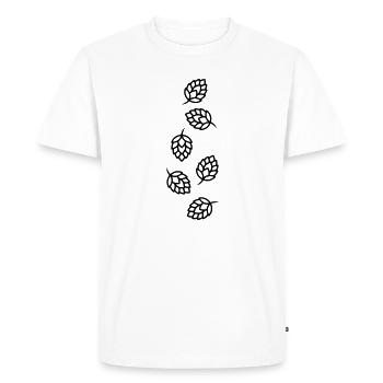 Hops Buds Barley Symbol - Men's Premium Organic T-Shirt - white - Front - Nico (187cm)